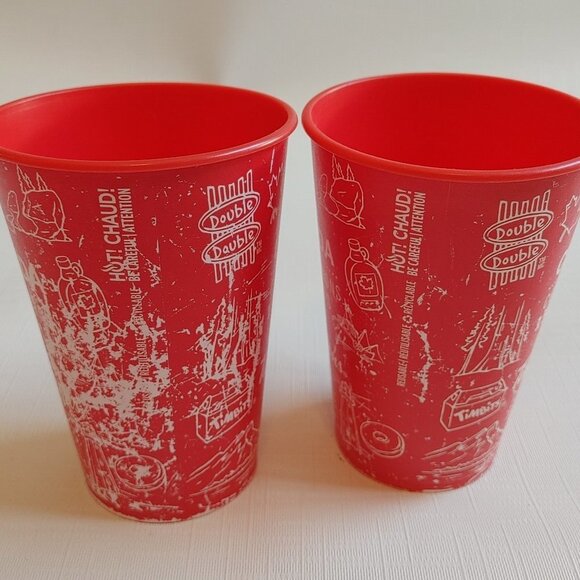 Tim Hortons Reusable Cups CANADA 150 Limited Edition  PAIR - Picture 2 of 6